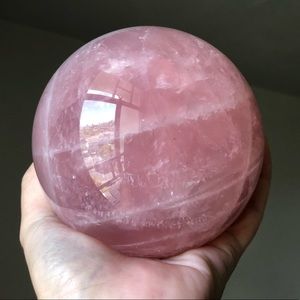 Large Rose Quartz Crystal Sphere